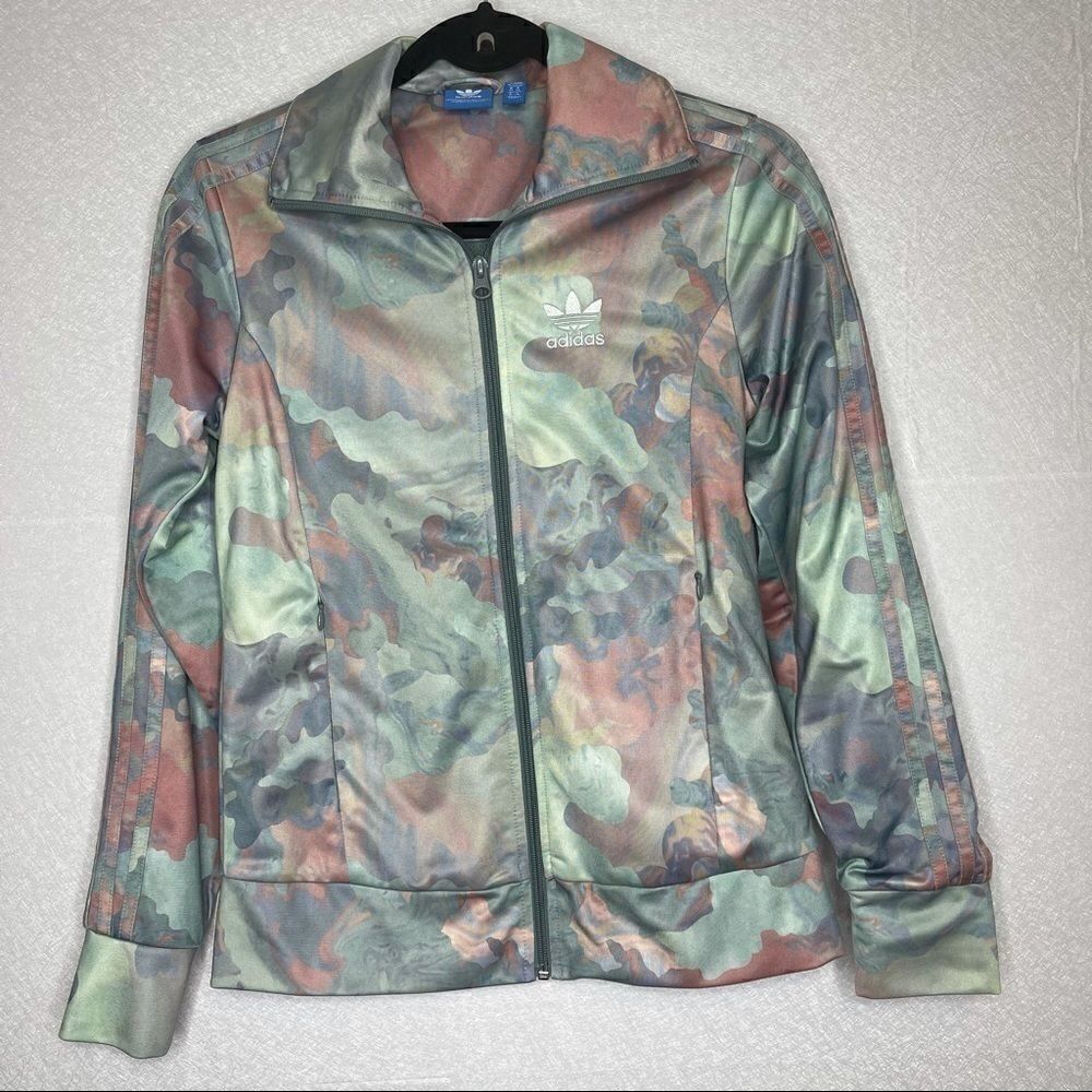 𝅺ADIDAS Pastel Camo Europa Zip Up Track Jacket XS